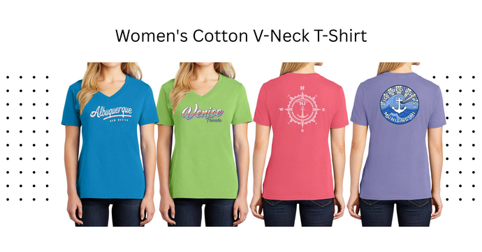 Worldwide Sportswear: Women’s Cotton V-Neck T-Shirt That Delivers Style and Comfort